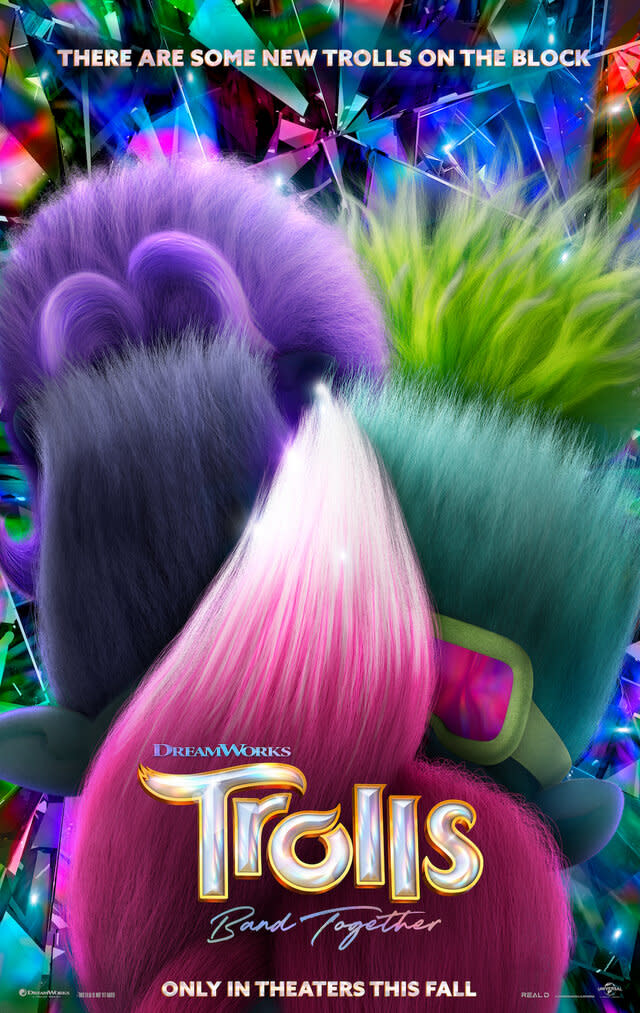 The poster for Trolls Band Together (2023)