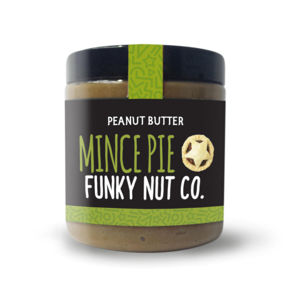 Why not spread mince pie flavoured peanut butter on your morning toast in the run-up to Christmas? [Photo: Funky Nut Co.]