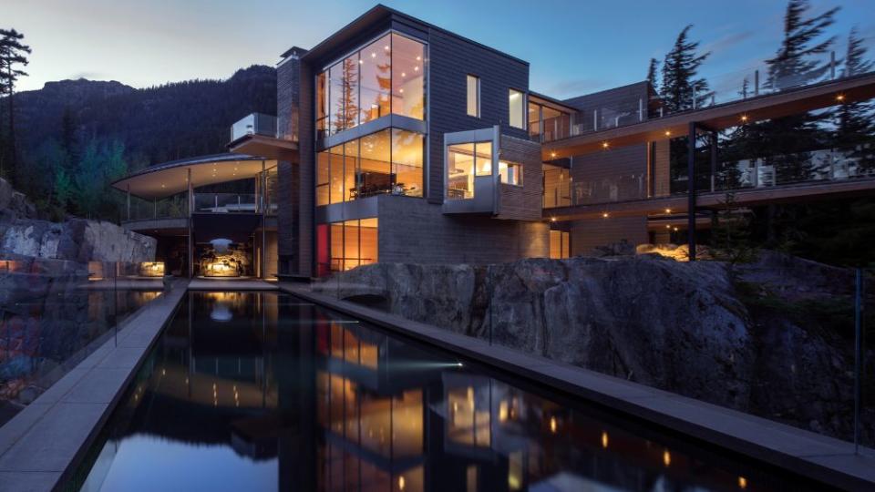 A contemporary mansion built into the mountains of Whistler - Credit: Ema Peter and Nic Lehoux