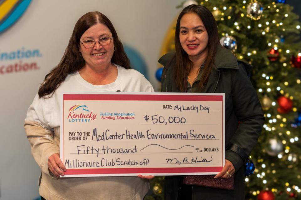 <p>Kentucky Lottery</p> Kentucky coworkers win $50K lottery prize