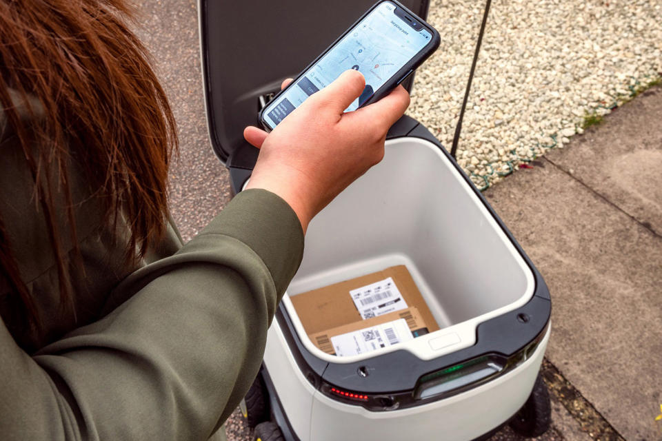 The dream of having a robot deliver packages to your home is now real,