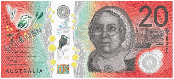 Australia's new $20 bank note. Source: RBA