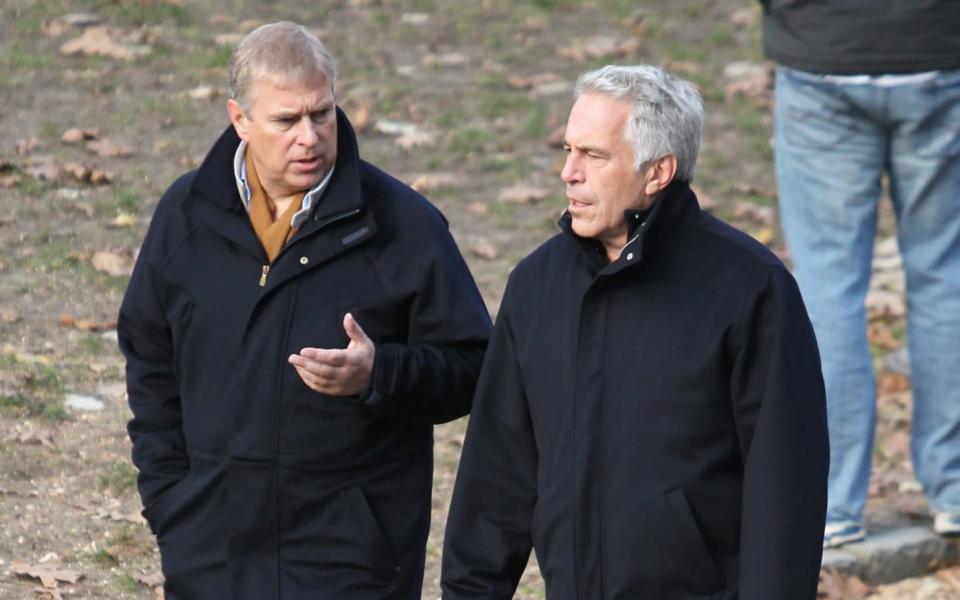 Prince Andrew pictured with Jeffrey Epstein in New York - Jae Donnelly