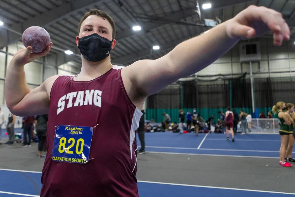 Bishop Stang's Jacob Cookinham is the 2021-22 Standard-Times Boys Indoor Track Athlete of the Year.