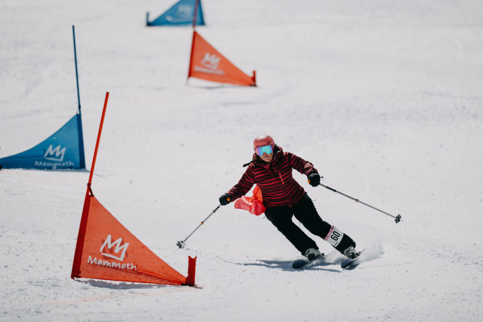 The slalom race in action. Photo: Peter Morning/Mammoth Mountain