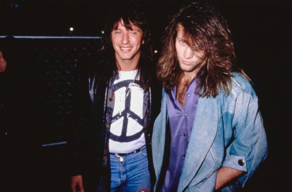 Sambora (left) and Bon Jovi in 1988. Getty Images