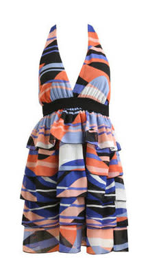 Americana Print Tiered Halter Dress - $24.99