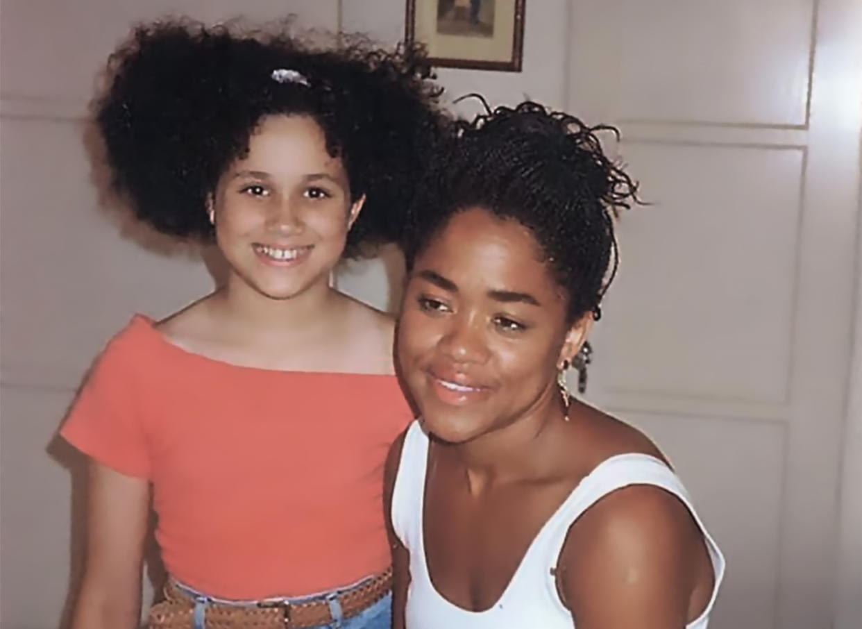 Meghan Markle and mom, Doria. (Netflix)