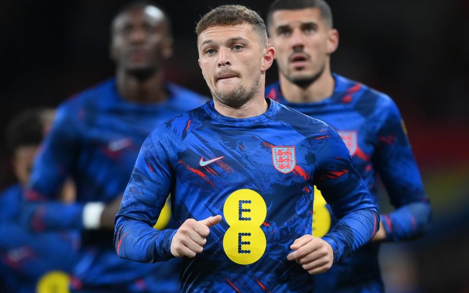 Kieran Trippier of England warms up prior to the UEFA Nations League League A Group 3 match between England and Germany at Wembley Stadium on September 26, 2022 in London, England - Getty Images Europe 