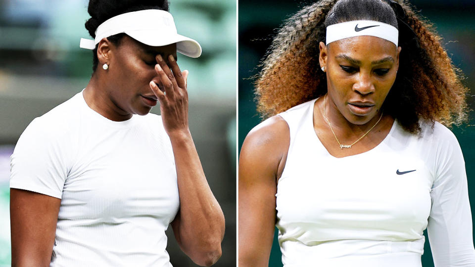 Venus and Serena Williams, pictured here in action at Wimbledon.