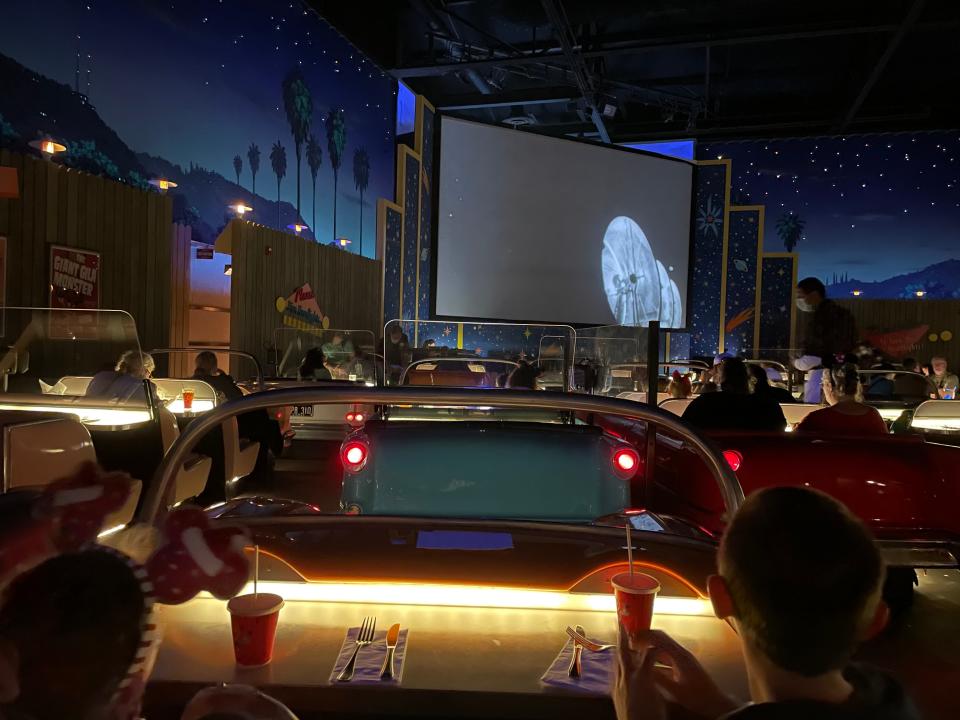 interior shot of sci fi dine in at hollywood studios