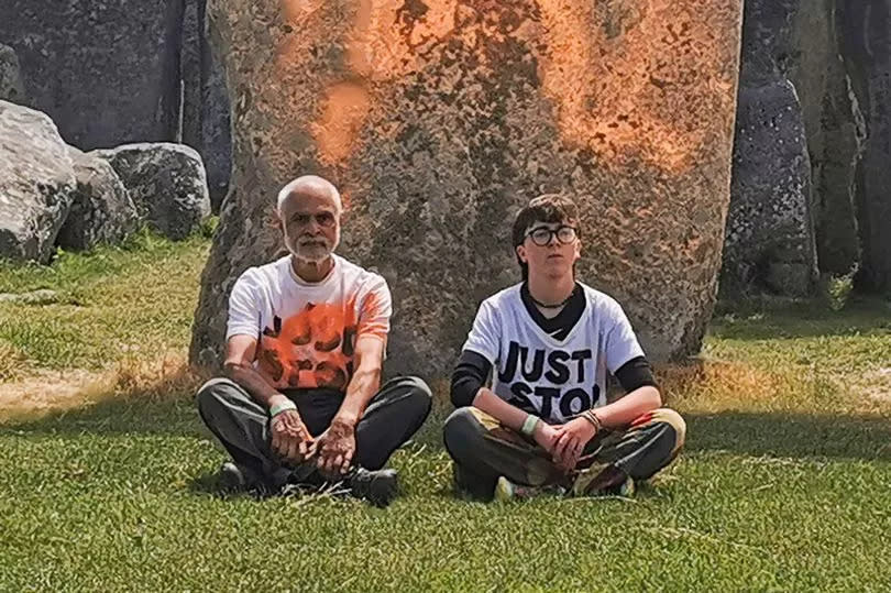 Just Stop Oil protesters at Stonehenge