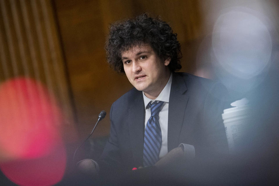 Image: Sam Bankman-Fried at a hearing in Washington on Feb. 9, 2022. (Sarah Silbiger / Bloomberg via Getty Images file)