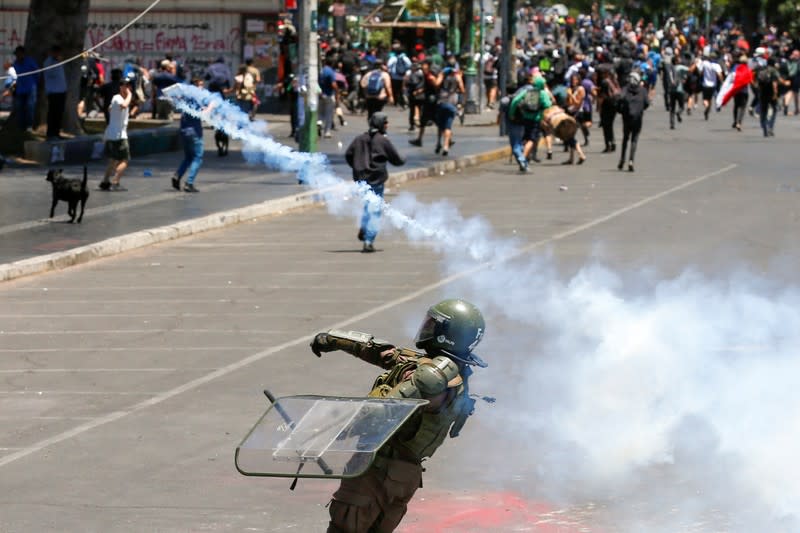 Protest against Chile's government, in Valparaiso