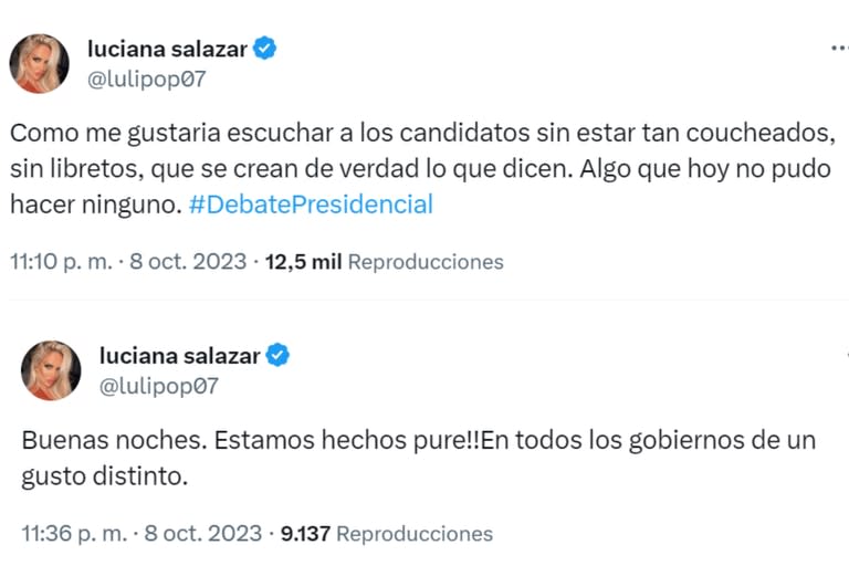 Luciana Salazar compartió una reflexión