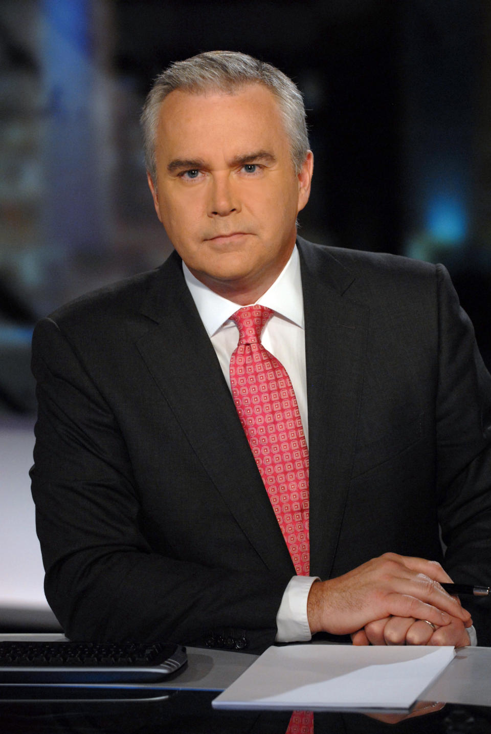 Huw Edwards in N9 news studio for the Ten O clock news (Photo by Jeff Overs/BBC News & Current Affairs via Getty Images)