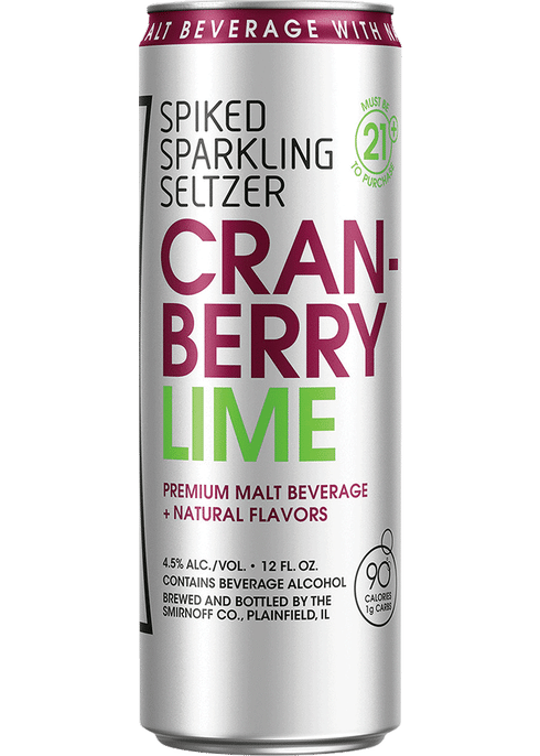 14) Spiked Sparkling Seltzer Cranberry-Lime