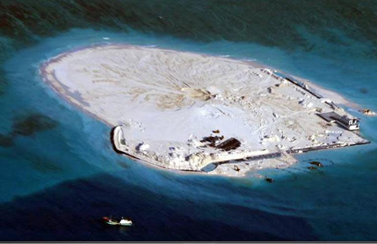 The Philippines have also alleged that China is reclaiming land on the Johnson South Reef reef, in an apparent effort to build an airstrip on the disputed territory