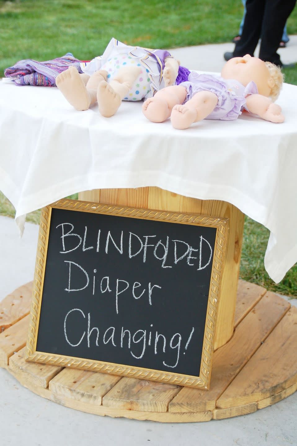 Blindfolded Baby-Changing