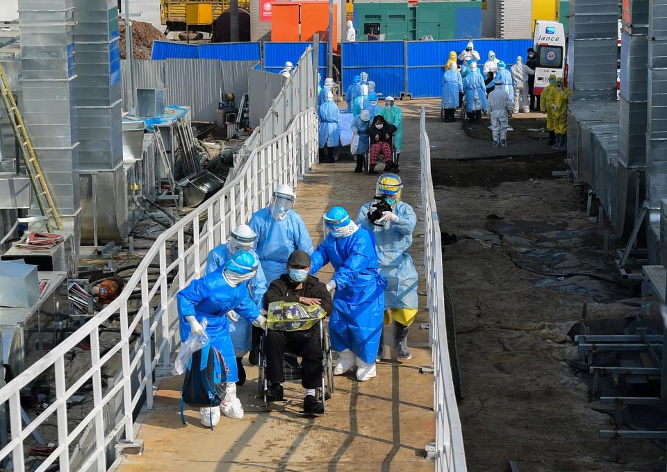 WUHAN, CHINA - FEBRUARY 4, 2020 -The first batch of patients stay in huoshenshan hospital, Wuhan City, Hubei Province, China, February 4, 2020.