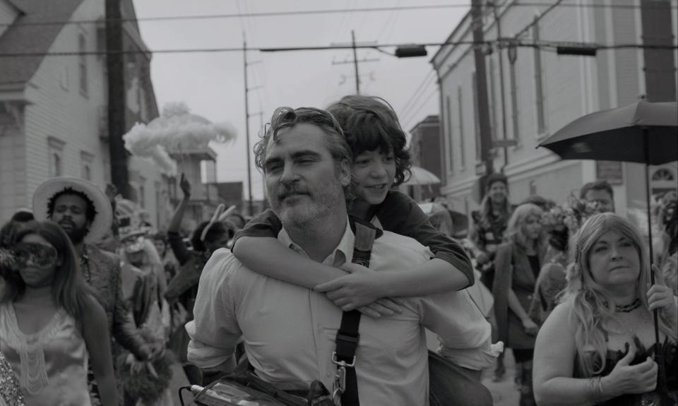 Joaquin Phoenix and Woody Norman in "C'mon C'mon."