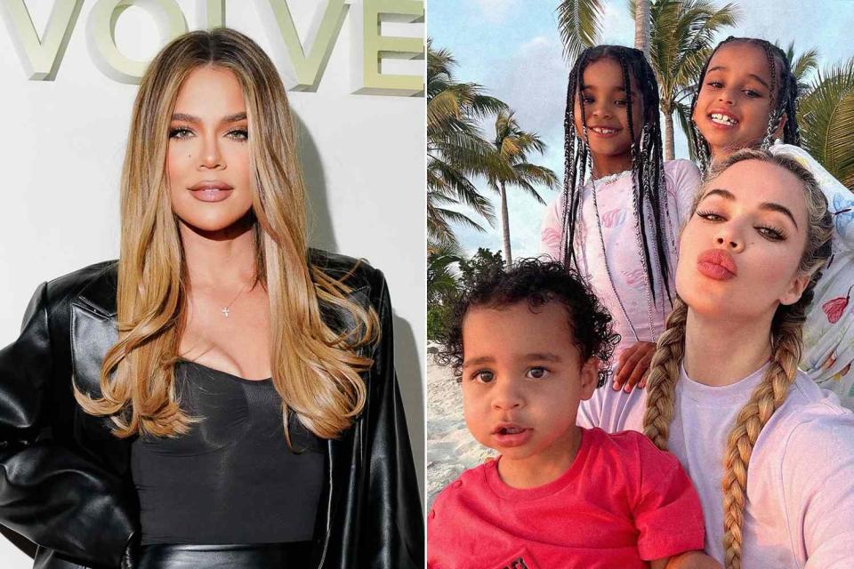 <p>Sansho Scott/BFA.com/Shutterstock; Khloe Kardashian/Instagram</p> Khloé Kardashian with her son Tatum, daughter True and niece Dream