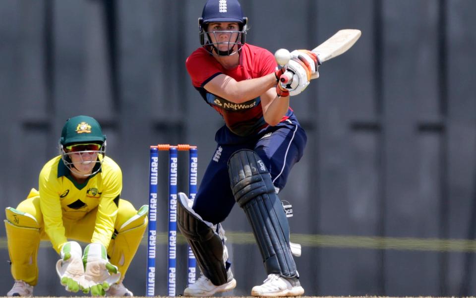 Natalie Sciver hit 58 not out during England's win in Mumbai on Friday - AP