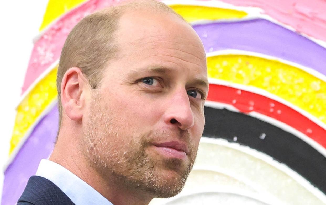 Prince William during a visit to the Saatchi Gallery