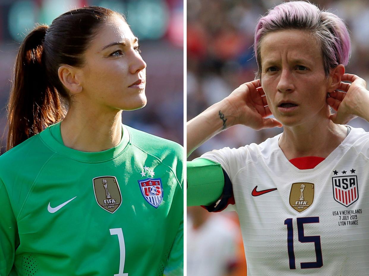 Hope Solo and Megan Rapinoe