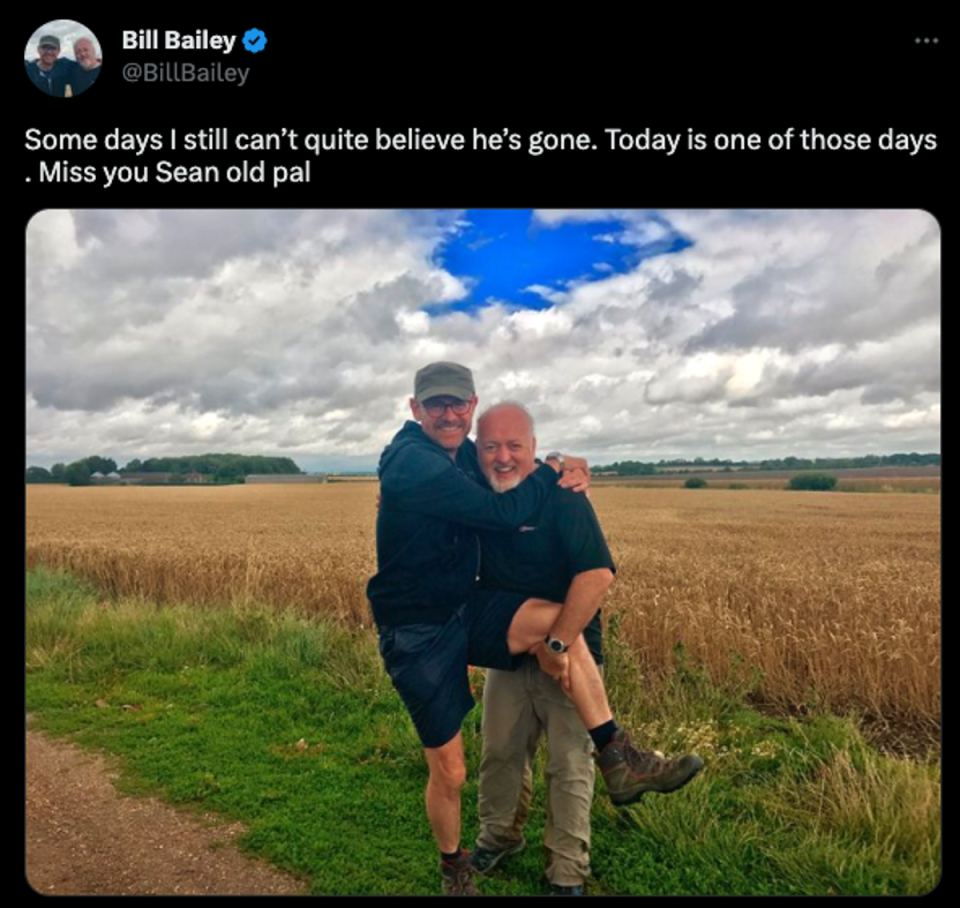 Bill Bailey shares touching Sean Lock post (Twitter)