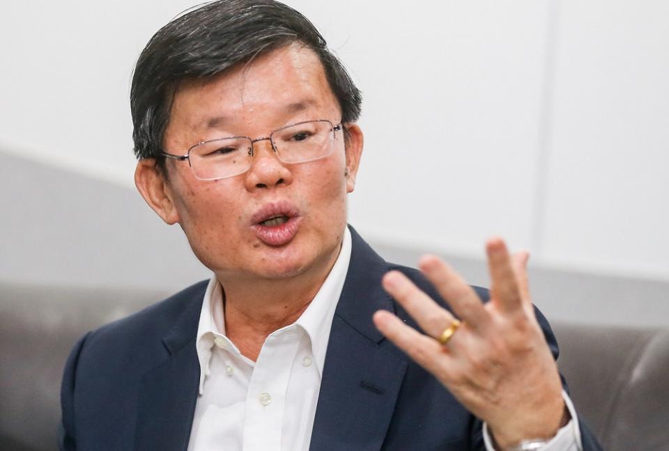 Penang Chief Minister Chow Kon Yeow speaks to the press at Komtar in George Town June 17, 2019. — Picture by Sayuti Zainudin