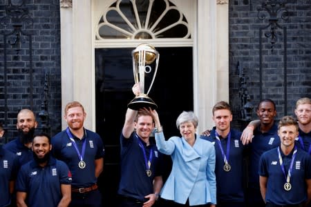 The England cricket team meet Theresa May