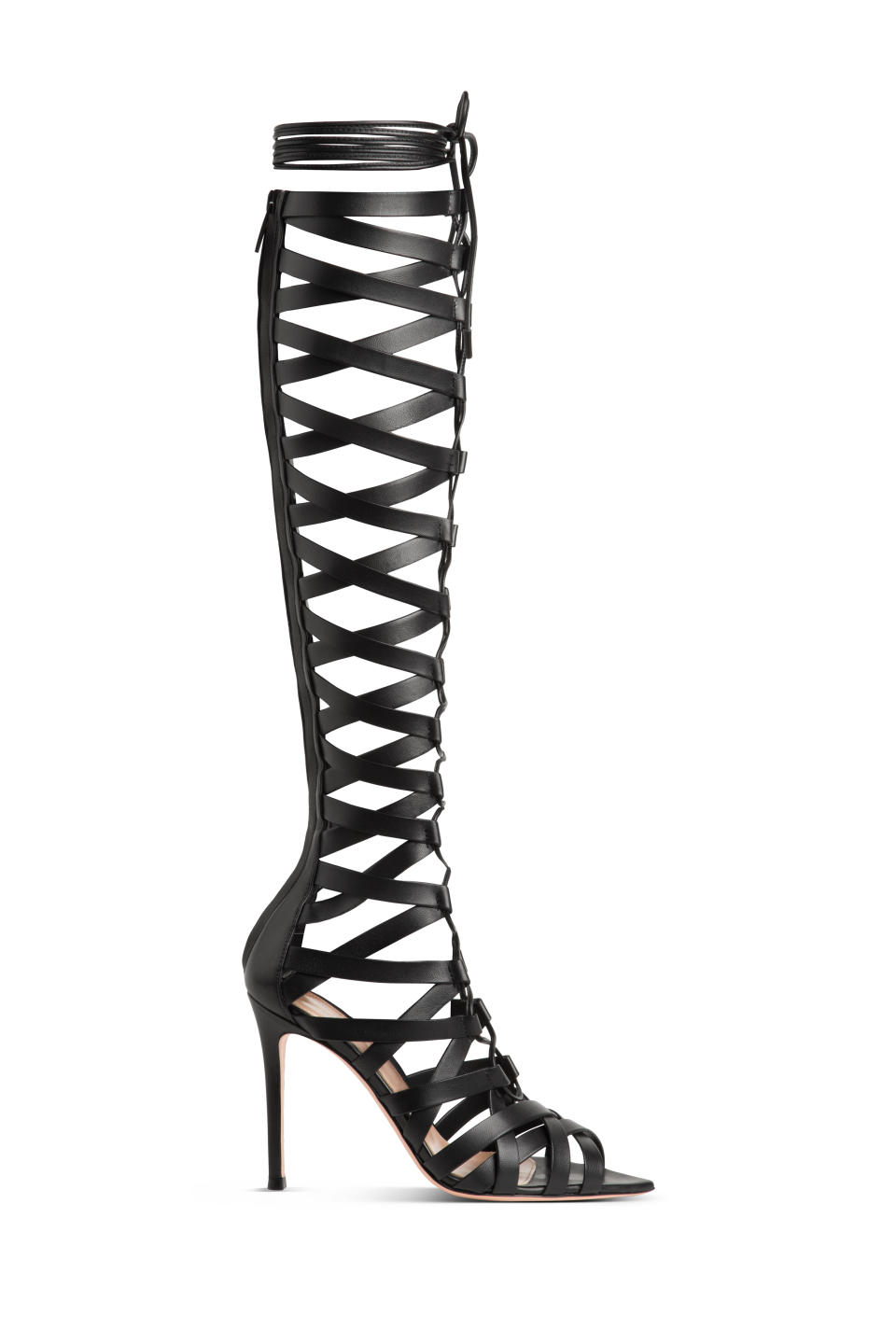 Gianvito Rossi caged thigh-high heel.