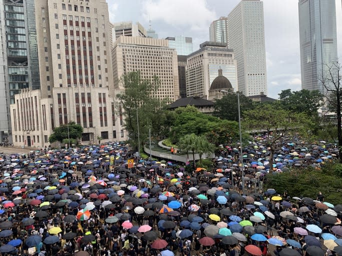 Protest Hong Kong stocks
