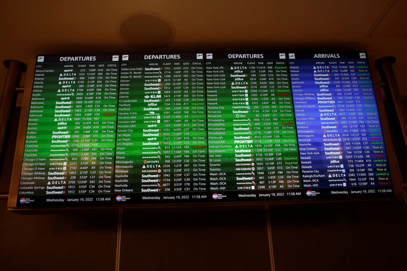 FILE PHOTO: Planes take off from Tampa airport