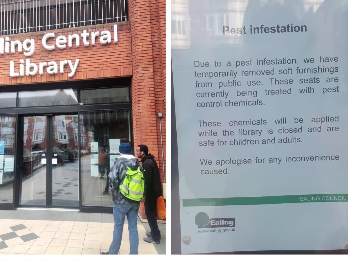 Ealing Library was forced to close after a bedbug infestation (Barney Davis)