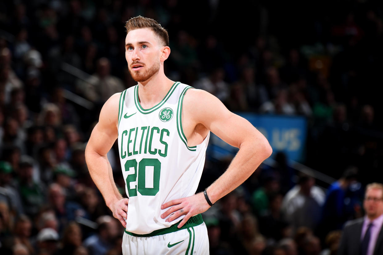 The struggling Celtics benched Gordon Hayward, who had started the previous 339 NBA games he played. (Getty)