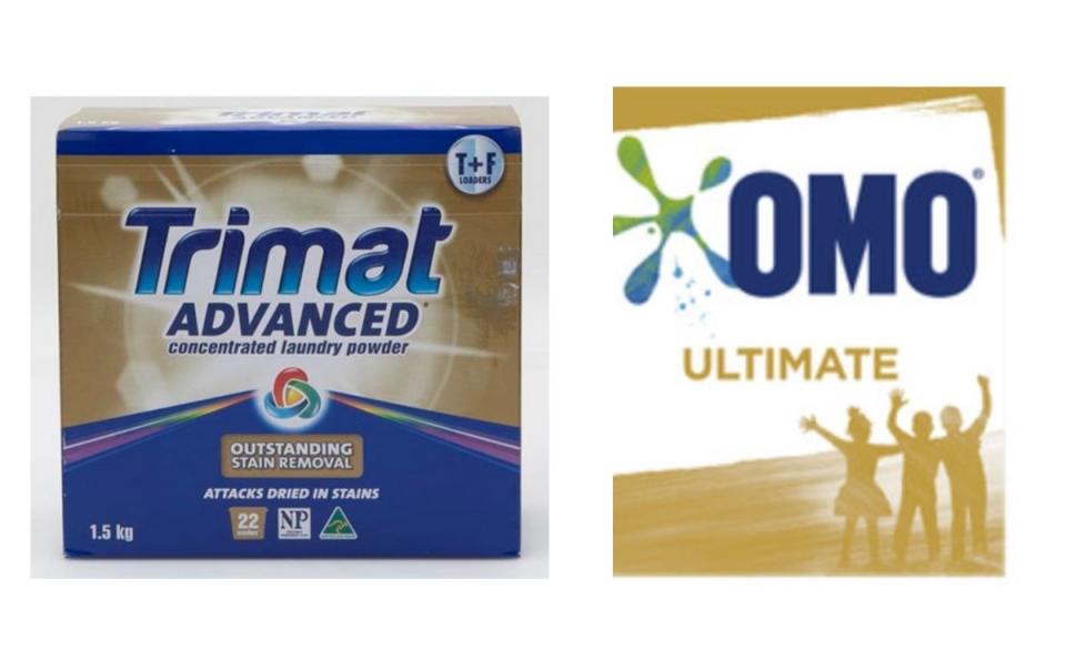 Aldi's budget Trimat Advanced Concentrate powder came out on top for top loaders followed by Omo Laundry Detergent Ultimate.