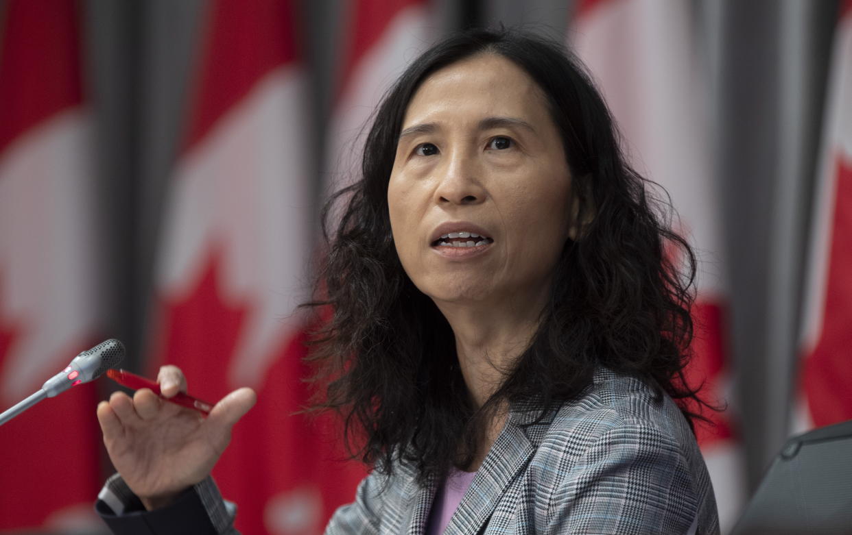 Chief Public Health Officer Theresa Tam speaks during a technical briefing, Tuesday, April 28, 2020 in Ottawa. THE CANADIAN PRESS/Adrian Wyld