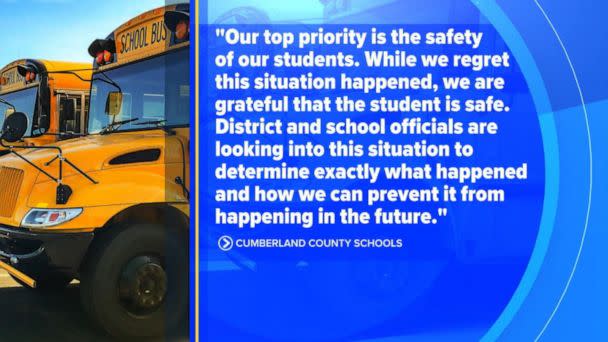 PHOTO: Cumberland County Schools released a statement to ABC News in response to the incident involving Tracy Williamson's son. (ABC News)