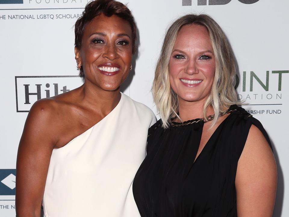 Robin Roberts and Amber Laign in 2016.