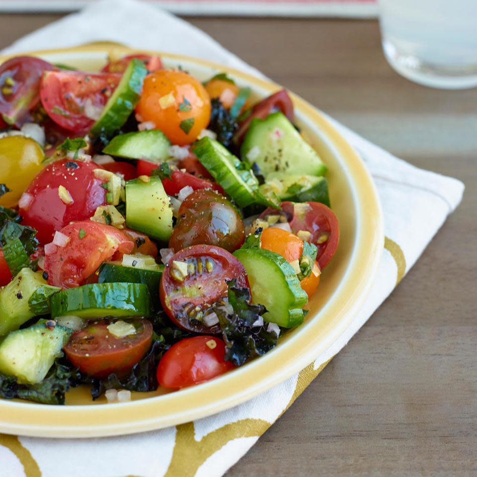 Cucumber & Tomato Salad with Preserved Lemon