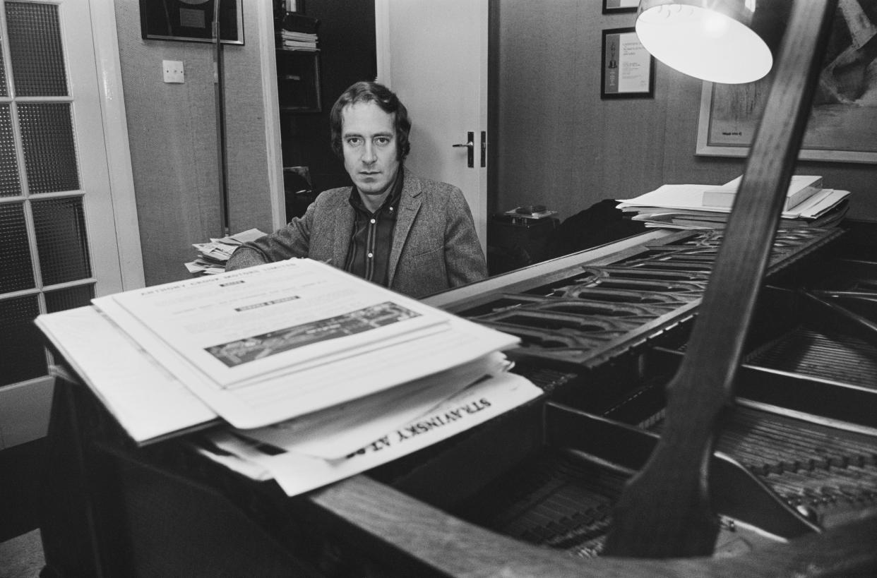 British composer John Barry at his piano, UK, 20th December 1967. He is perhaps best known for the theme to the James Bond films.  (Photo by Larry Ellis/Express/Getty Images)