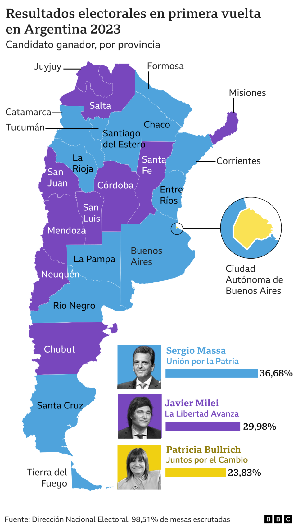 Mapa resultados Argentina primera vuelta