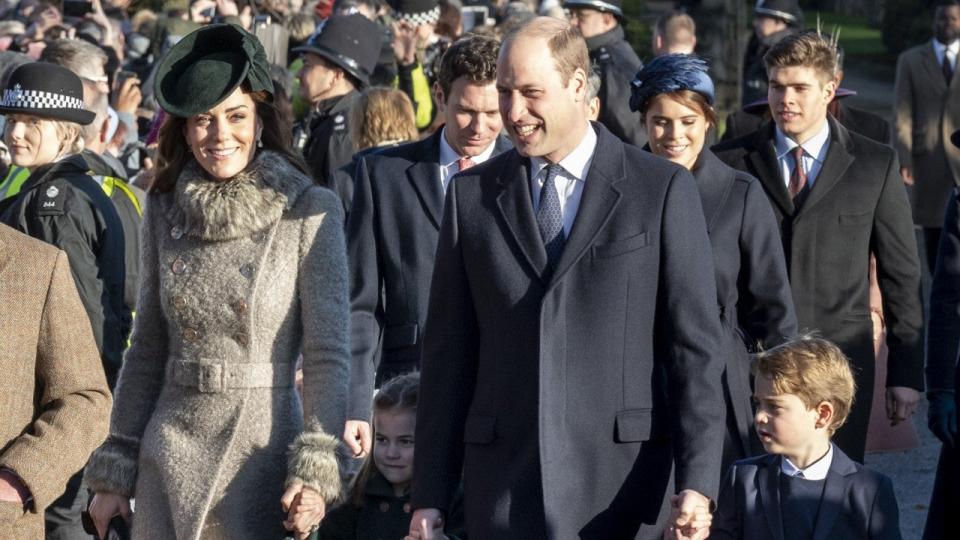 The little royals also greeted the public for the first time.