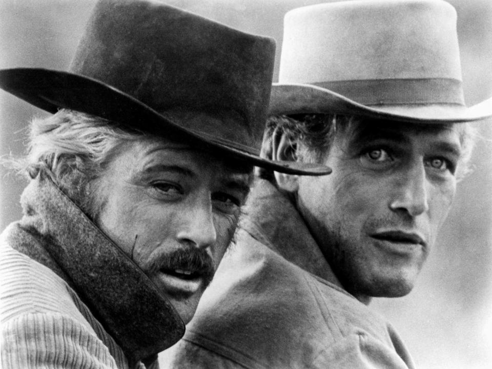 Robert Redford (left) and Paul Newman in ‘Butch Cassidy and the Sundance Kid’, the film that made Goldman’s name (Rex)