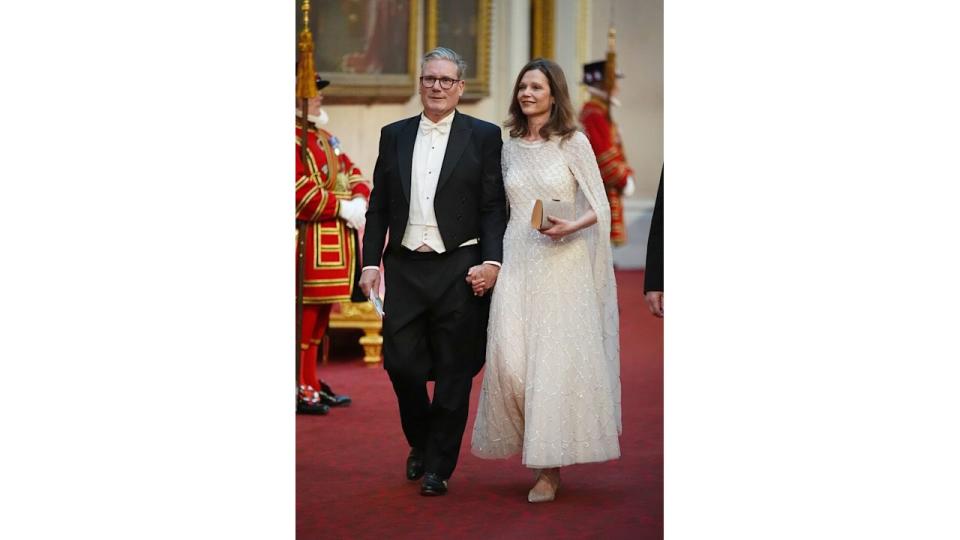  Keir Starmer with his wife Victoria at the State Banquet