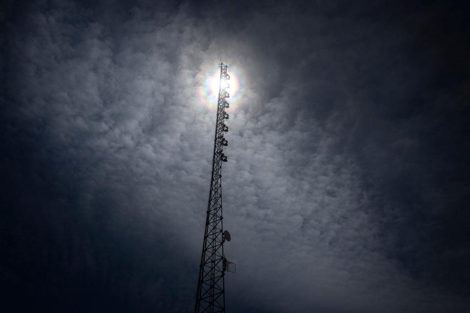 KRFC 88.9 FM will be turning on its new radio tower on May 12, 2022. The tower is pictured here on May 11, 2022, outside Fort Collins, Colorado. Its 50-kilowatt radio signal will reach north to the Wyoming border, south down the Interstate 25 corridor to north Denver, past Greeley to the east and portions of Boulder County to the south and west.