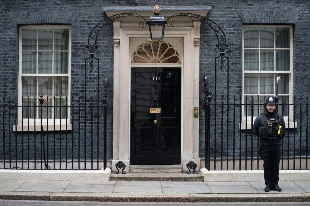 A Metropolitan Police officer outside 10 Downing Street (Stefan Rousseau/PA) (PA Wire)