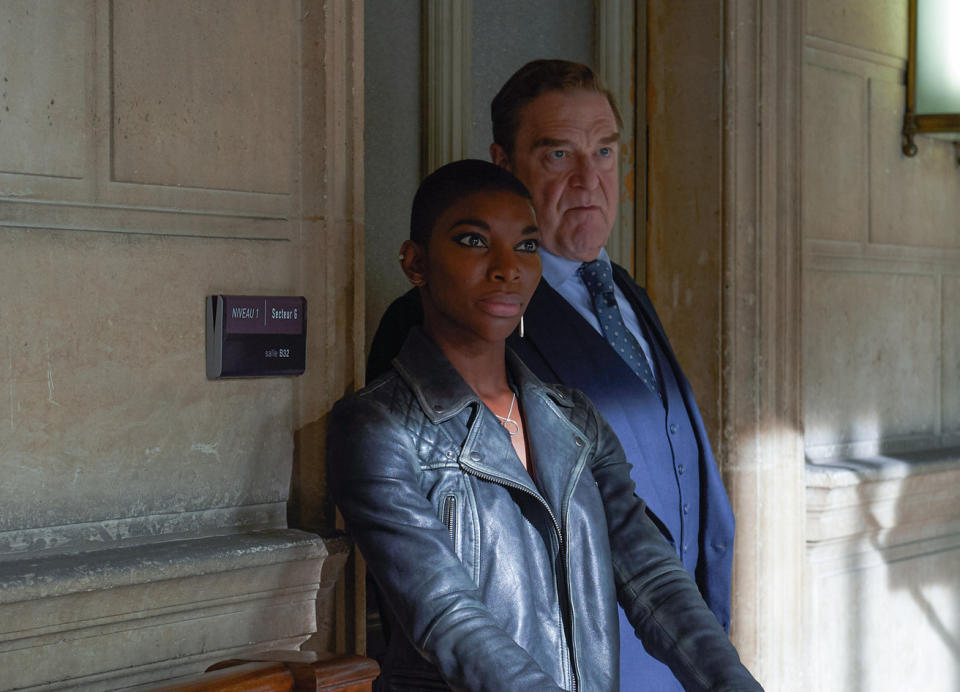 Michaela Coel and John Goodman star in Black Earth Rising (BBC Pictures).